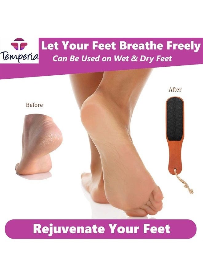 Temperia - Foot Scrubber For Dead Skin | Feet Dead Skin Remover Pedicure Brush | Foot File | Feet Scrub Tool & Cleaning Brush - Pack of 2 - Image 1