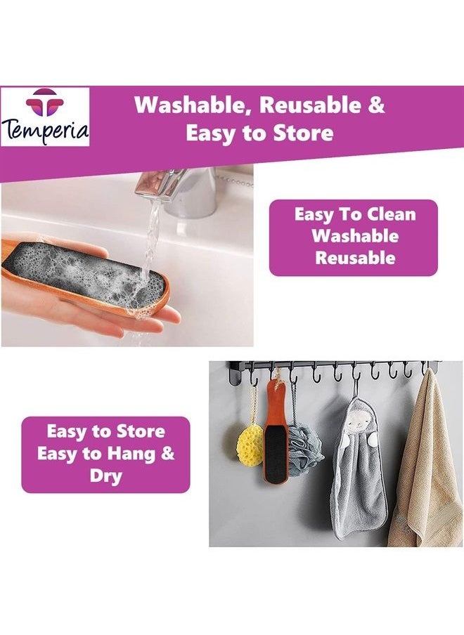 Temperia - Foot Scrubber For Dead Skin | Feet Dead Skin Remover Pedicure Brush | Foot File | Feet Scrub Tool & Cleaning Brush - Pack of 2 - Image 1