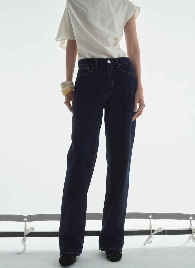 MANGO - Casual Straight Fit Rinse Wash Jeans - Image 1
