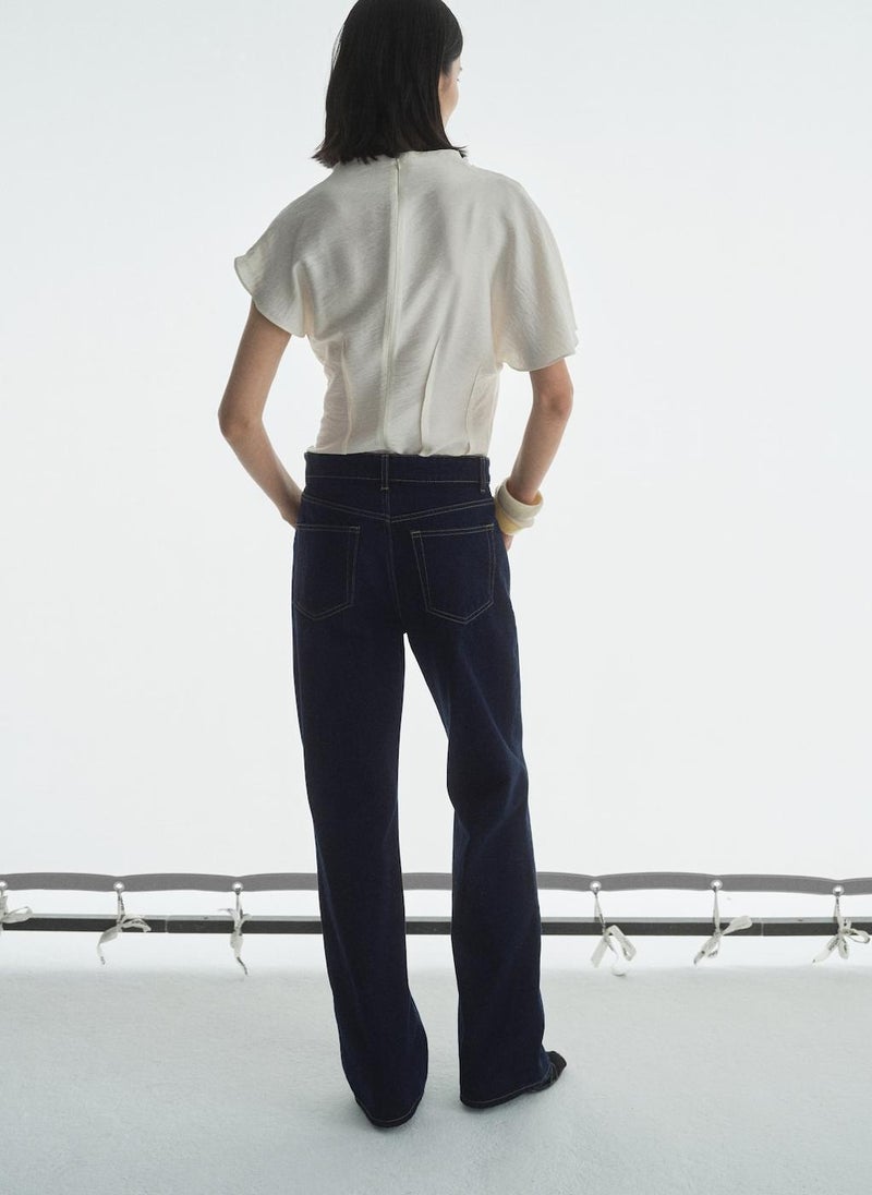 MANGO - Casual Straight Fit Rinse Wash Jeans - Image 1