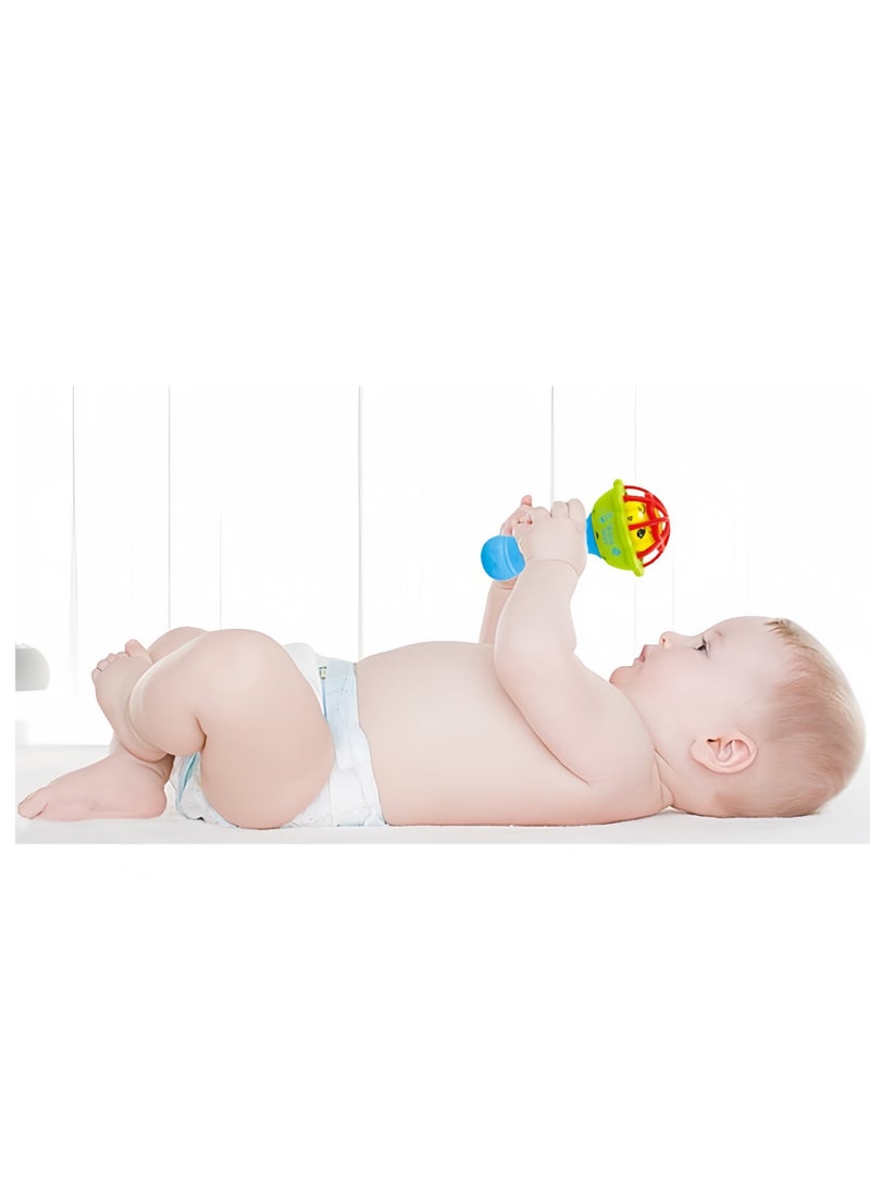 9pcs Multi-Shaped Baby Rattle Toy Set, Infant Teething Toys, Grab and Spin Rattles Sensory Toy Set, Food Grade Silicone Material, Rich Colors, Baby Toys Gift for Babies Boy sand Girls, Early Educational Toy Set.  - Image 4