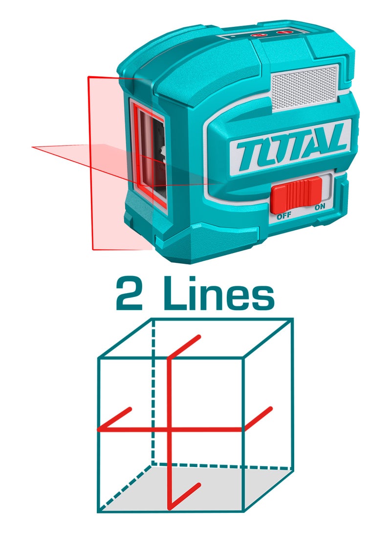 TOTAL Self-Leveling Red Cross-Line Laser Level - 18m Working Range, ±1.5mm@7m High Precision, Quick - Image 3