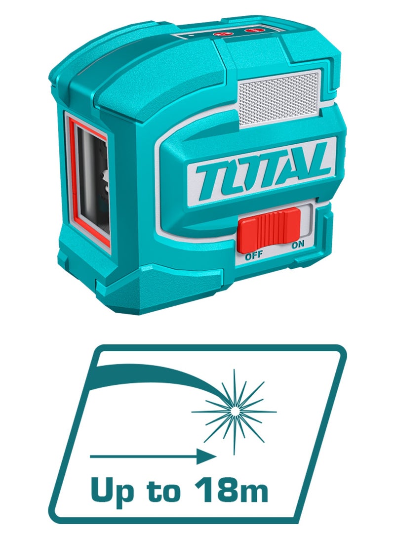 TOTAL Self-Leveling Red Cross-Line Laser Level - 18m Working Range, ±1.5mm@7m High Precision, Quick - Image 2