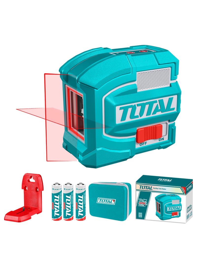 TOTAL Self-Leveling Red Cross-Line Laser Level - 18m Working Range, ±1.5mm@7m High Precision, Quick - Image 1