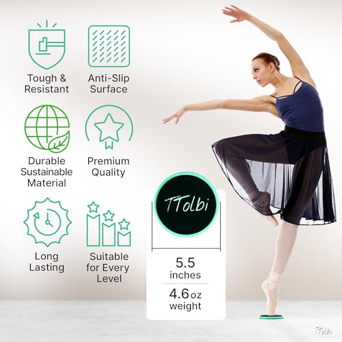TTolbi Premium Turning Boards for Dancers – Improve Pirouette Technique & Balance, Ideal Turn Board for Ballet, Dancing & Figure Ice Skating, Portable Spin Disc for Dance & Spinner Disk Training Equipment - Image 2