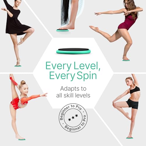TTolbi Premium Turning Boards for Dancers – Improve Pirouette Technique & Balance, Ideal Turn Board for Ballet, Dancing & Figure Ice Skating, Portable Spin Disc for Dance & Spinner Disk Training Equipment - Image 5