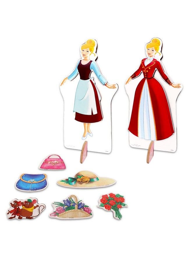 Classic Disney - Disney Princess Magnetic Dress Up Doll Figure For Girls ~ Cinderella Bundle With 35 Magnetic Wardrobe Accessories Storybook Stickers And Tote Bag (Princess Activity Set For Kids) - Image 1