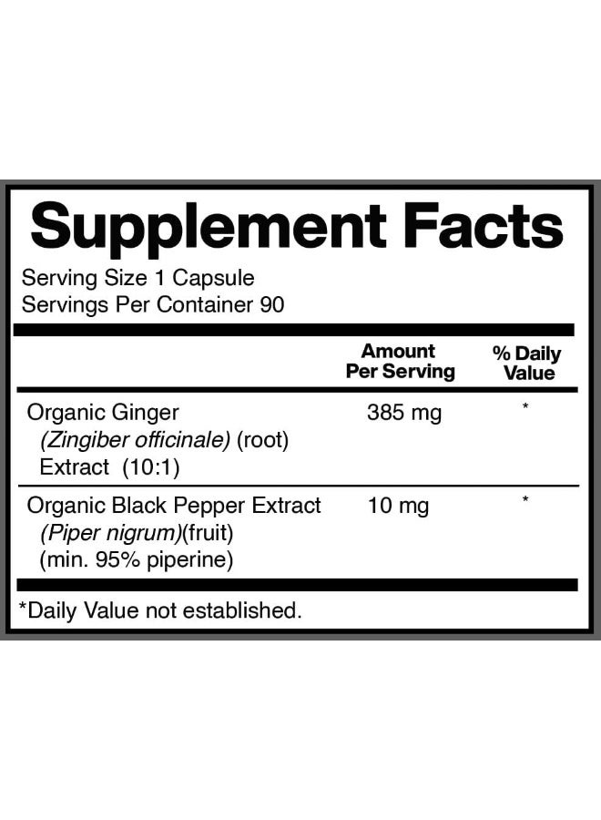American Standard Supplements Ginger Root Capsules Organic 3850mg, Ginger Powder, Ginger Supplements, Ginger Capsules, Ginger Pills, Ginger Extract, Organic Ginger Root, Immune Support, Alternative to Ginger Chews, 90 Veg Capsule - Image 2