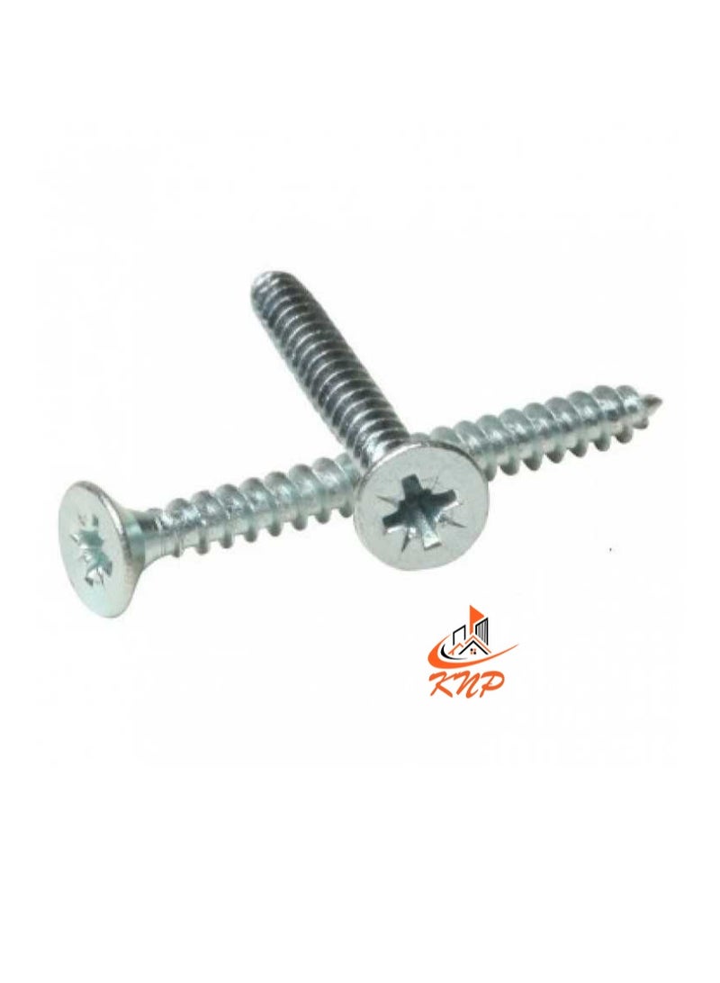 كنب براغي فولاذية ذات رأس غاطس ثنائي اللولب - عبوة من 200 (1 1/2 بوصة × 6 جم) - Image 1