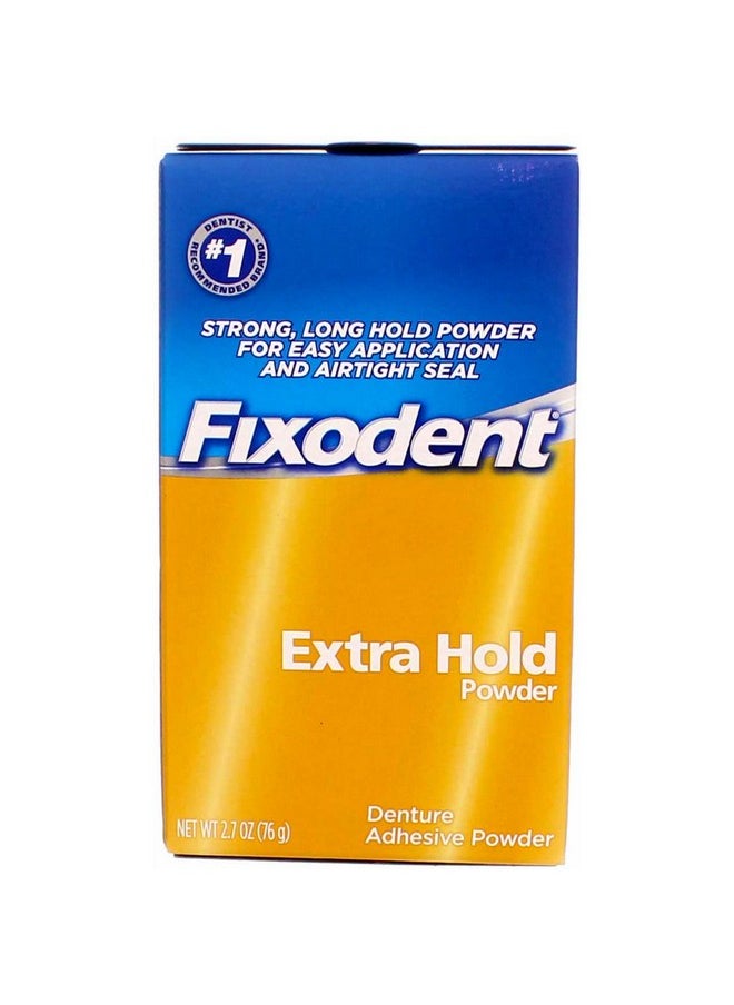Fixodent Denture Adhesive Powder Extra Hold 2.70 Oz (Pack Of 3)  - Image 1