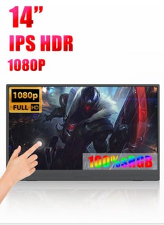 besrey  Touch Screen Monitor, 14'' 1080P Portable Monitor Touchscreen, USB-C HDMI HDR IPS Travel Monitor with Smart Cover & Speaker, Second External Monitor for Laptop PC Mac Phone Tablet  - Image 4