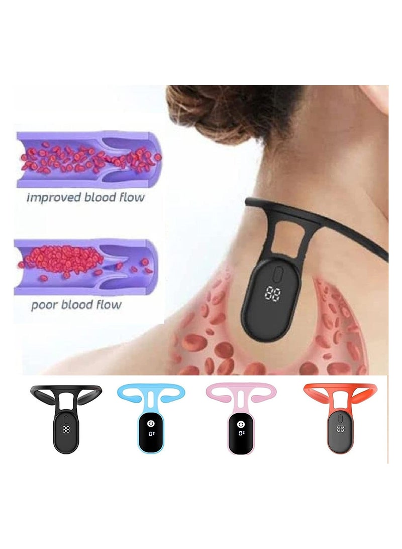 Portable Neck Lymphatic Drainage Device: Soothing Neck Massager Instrument for Relief (Black) - Image 3