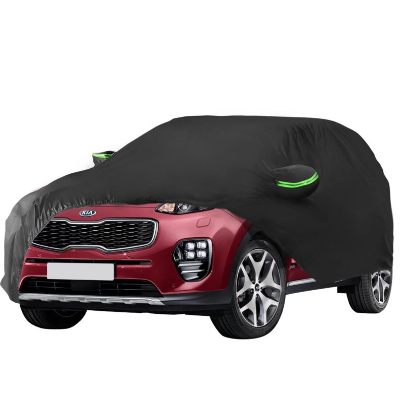 Proadsy 2025 Upgrade Car Cover for 20102024 2025 Kia Sportage Waterproof All Weather for Automobiles Windproof Snowproof Rain Hail Sun UV Protection Full Outdoor Indoor Exterior Car Covers Black