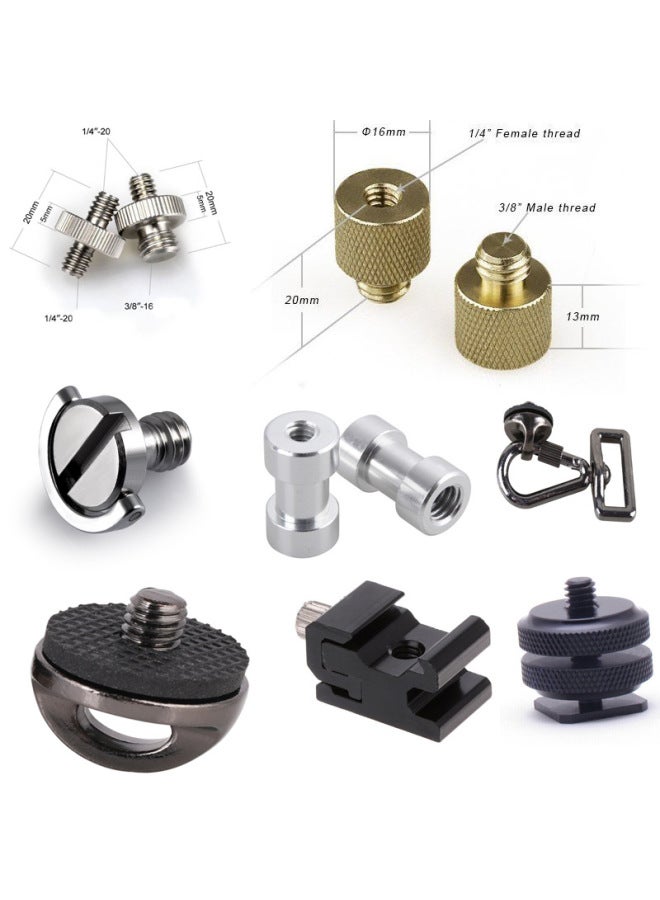 Generic 3/8 Turn 1/4 Brass Plated Adapter Screw Tripod Adapter Screw Cross Border Photographic Equipment-Color:Cold Boot Seat - Image 2