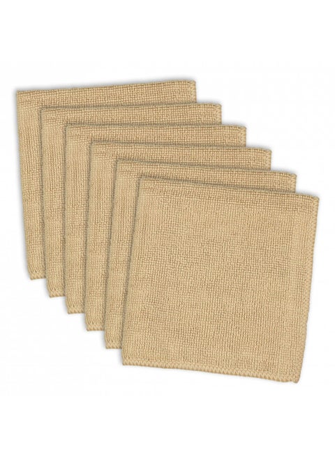 DII Microfiber Multi-Purpose Cleaning Cloths Perfect for Kitchens, Dishes, Car, Dusting, Drying Rags, 12 x 12, Set of 6 - Taupe