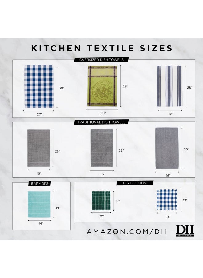 DII Microfiber Multi-Purpose Cleaning Cloths Perfect for Kitchens, Dishes, Car, Dusting, Drying Rags, 12 x 12, Set of 6 - Taupe