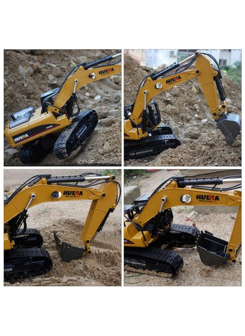 هوينا HUINA 1580 V4 كامل المعادن RC حفارة 23 قناة 2.4 جيجا هرتز حفار بناء مركبة هواية درجة احترافية التحكم عن بعد لعبة جرار دخان LED أضواء وأصوات  - Image 2