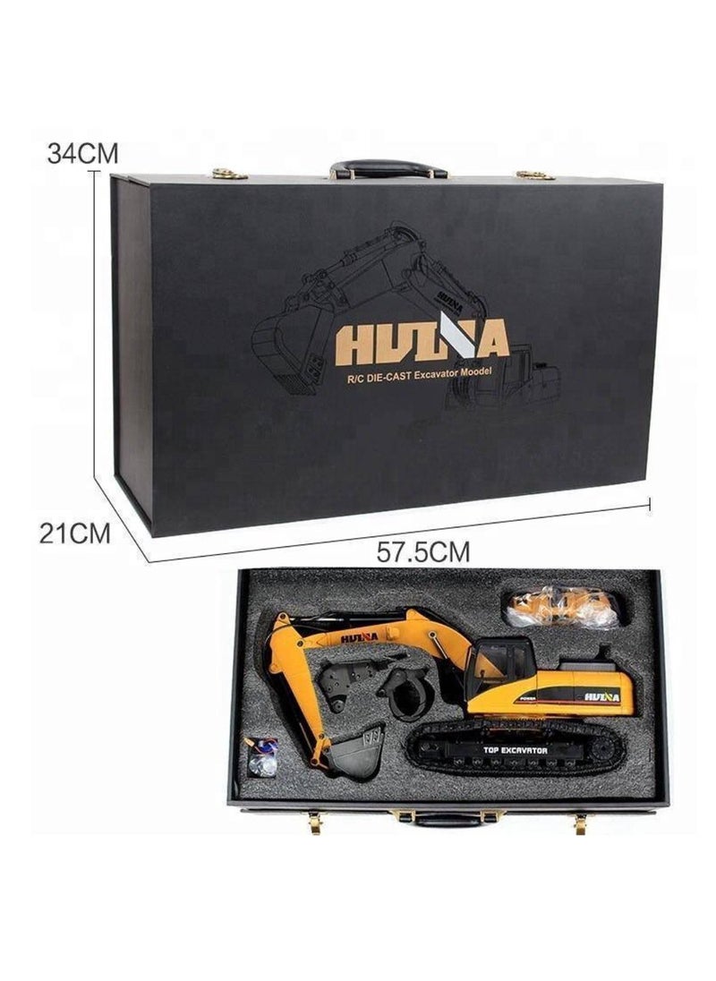 هوينا HUINA 1580 V4 كامل المعادن RC حفارة 23 قناة 2.4 جيجا هرتز حفار بناء مركبة هواية درجة احترافية التحكم عن بعد لعبة جرار دخان LED أضواء وأصوات  - Image 5