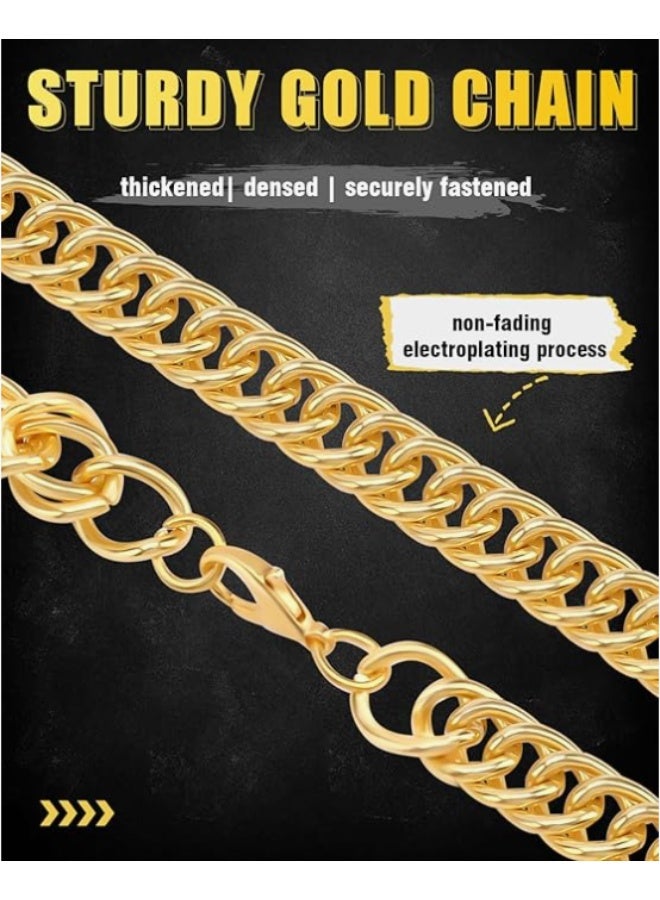 سلسلة عنق ذهبية مع رمز الدولار، قلادة هيب هوب للرجال، 30 بوصة (قابلة للدوران) - Image 4