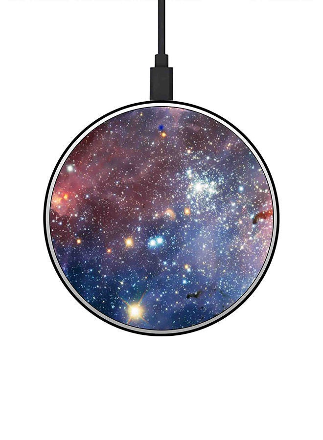 نيبمينينت شاحن لاسلكيّ سريع بتصميم رفيع للغاية مزيّن بطبعة مع كابل بمنفذ USB متعدد الألوان - Image 1