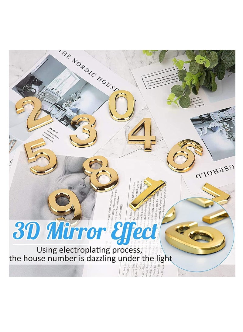 RATSAW 3D House Door Number Waterproof Self Adhesive Sticker Number for House Apartment Mailbox Hotel Office Number 4 - Image 4