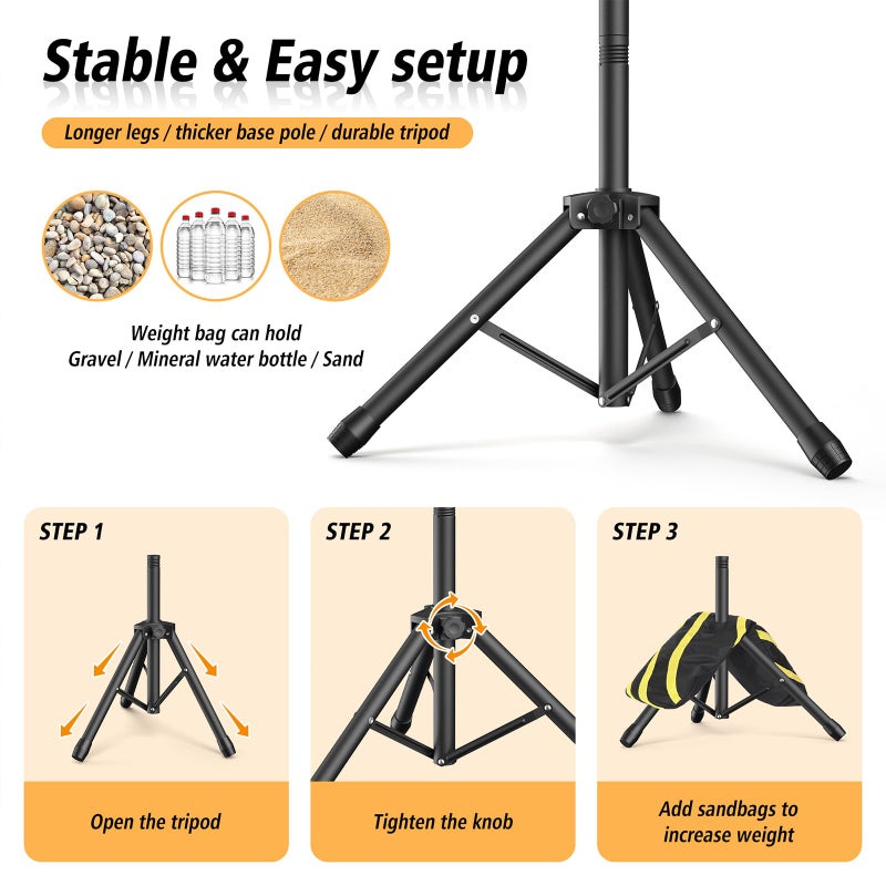 Forlogic Backdrop Stand 10x7.5ft(WxH), Heavy Duty Adjustable Photo Back Drop Stand kit, Suitable for Party, Photography, Weddings - Image 4