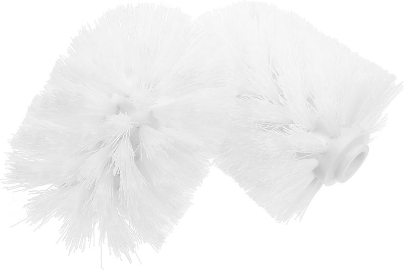 BESTonZON 2pcs Replaceable Toilet Brush Heads Stiff Bristles White 80x100mm Bathroom Scrub Mop Refill for Home and Hotel Cleaning - Image 1
