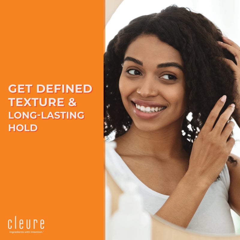 Cleure Lightweight Hair Styling Gel - Hypoallergenic, Fragrance Free for Edge Control to Tame Frizz with Medium Hold (8 fl oz, Pack of 1) - Image 4