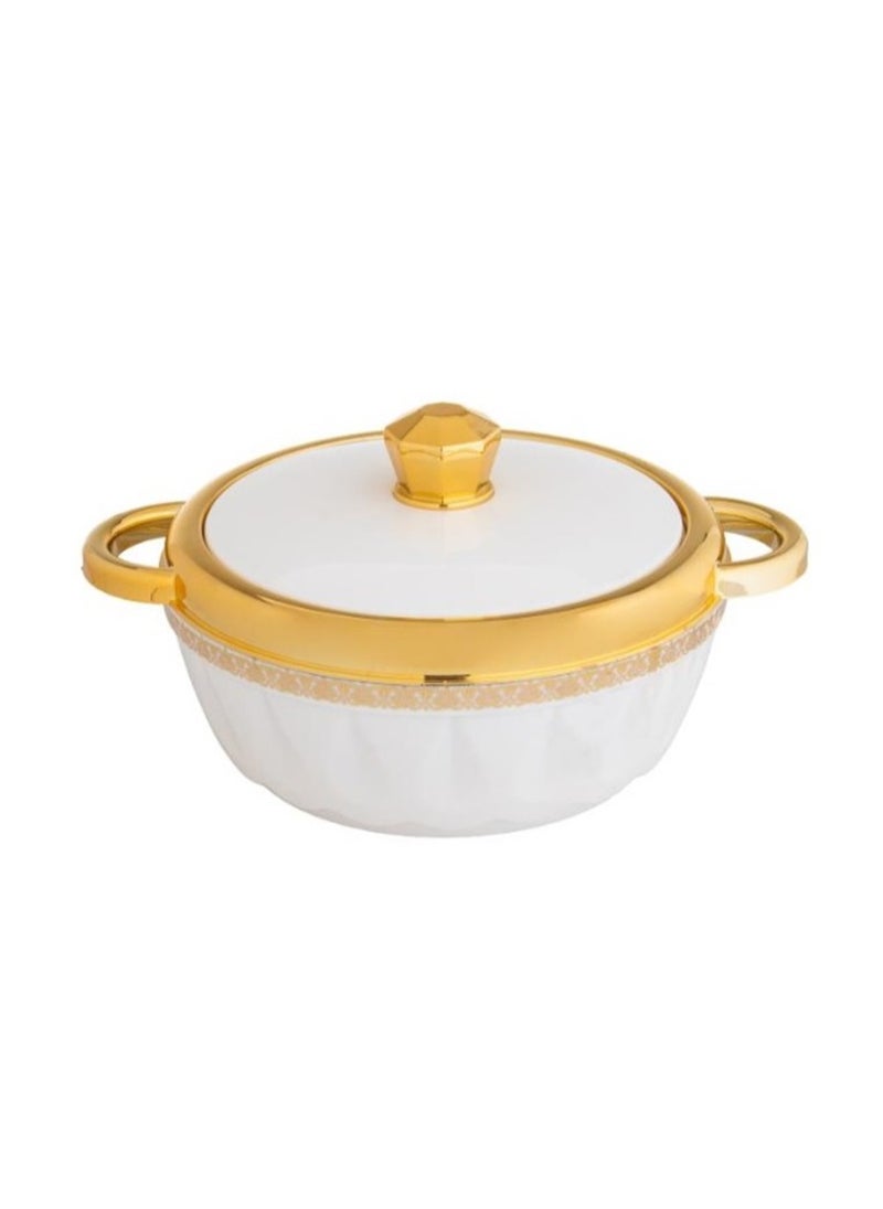Dania A set of plastic food containers with a steel interior, consisting of 4 white and gold pieces  - Image 3