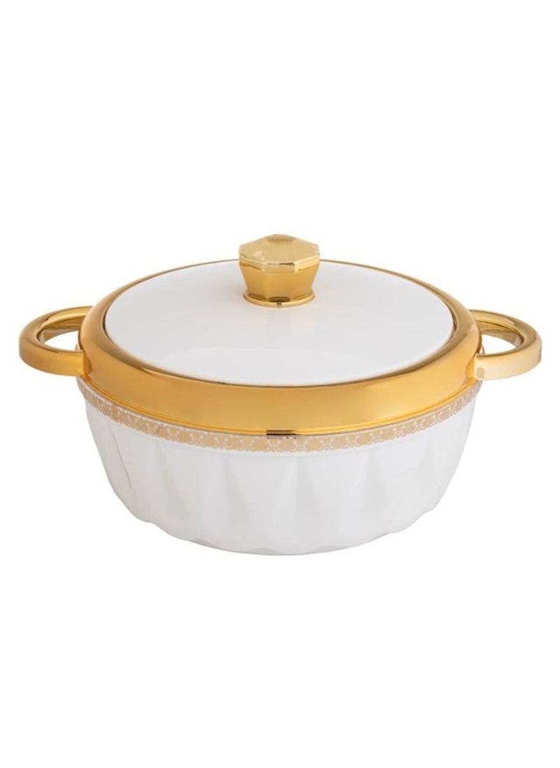 Dania A set of plastic food containers with a steel interior, consisting of 4 white and gold pieces  - Image 2
