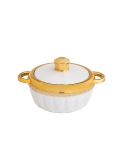Dania A set of plastic food containers with a steel interior, consisting of 4 white and gold pieces  - Image 4
