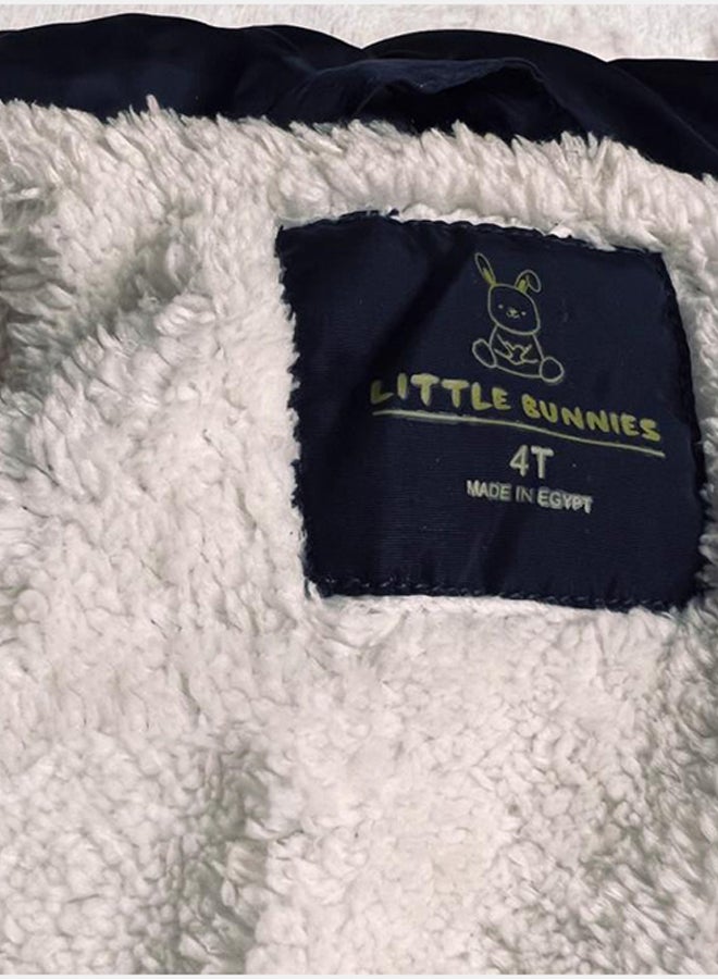 Little Bunnies Girls Winter Waterproof Navy Vest with Fleece  - Image 3