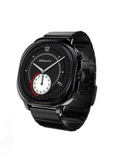 HiFuture FutureFit Aix Stainless Steel Smart Watch With Gorilla Glass, Black  - Image 1