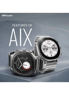 HiFuture FutureFit Aix Stainless Steel Smart Watch With Gorilla Glass, Black  - Image 5