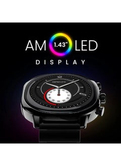 HiFuture FutureFit Aix Stainless Steel Smart Watch With Gorilla Glass, Black  - Image 2