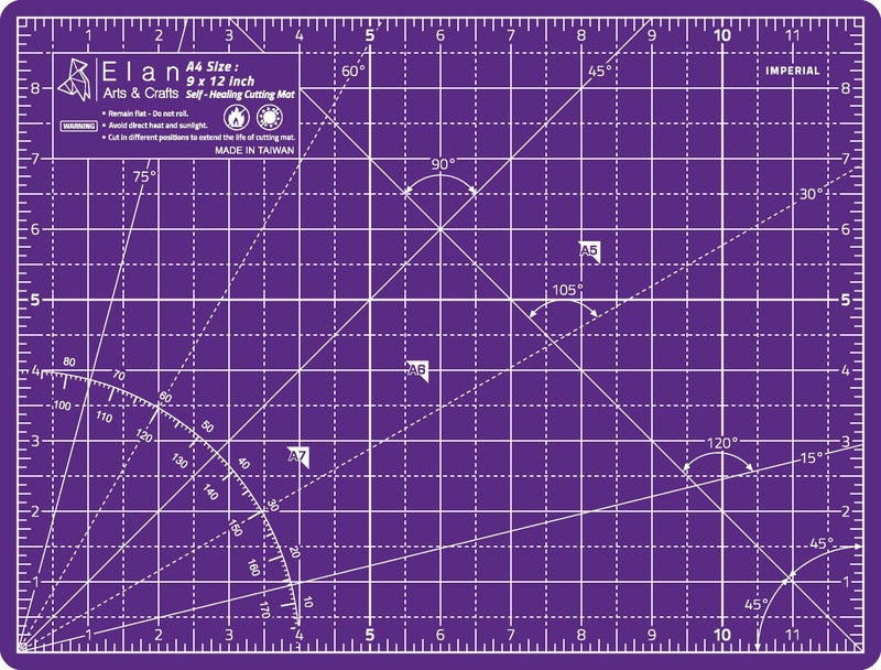 Elan Cutting Mat A4 Pink & Purple, Self Healing Cutting Mat 9x12 Inch, 5-Ply Craft Board Pink, Hobby Board for Crafts 9x12 Inch - Image 2