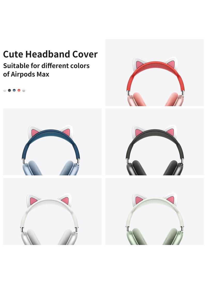 Generic - Cute Cat Ears Headband Cover for AirPods Max, Soft Silicone Headphone Protectors with Comfort Cushion, Top Pad Protector Sleeve - Image 1
