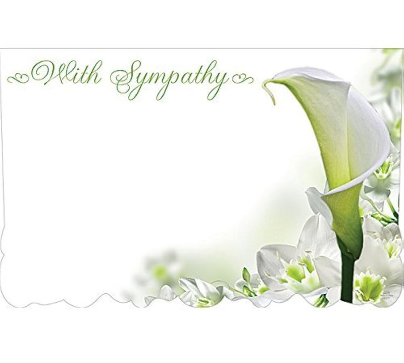 BURTON with Sympathy Condolence Enclosure Cards Pack of 50