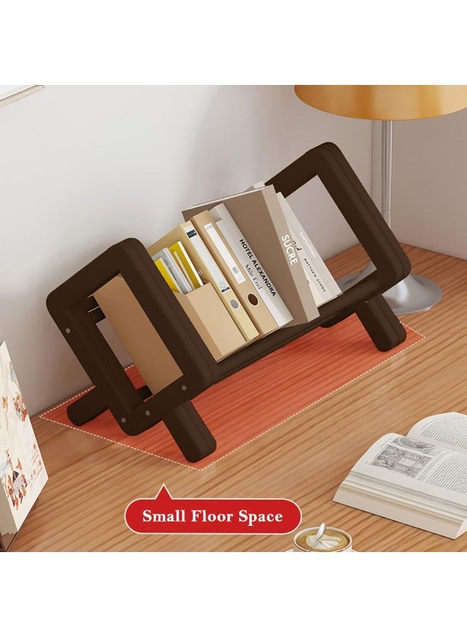 XiuWoo Adjustable Wood Desktop Storage Shelf, Large Capacity Bookshelf, Wooden Countertop Bookcase, Home Office Display Stand Rack, BambooTabletop Storage Rack, Document Storage Length Adjustable 52-102 cm - Image 4