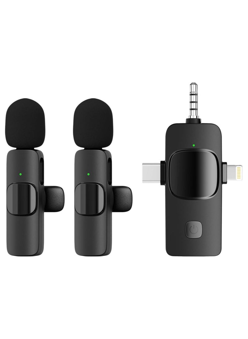 Wireless Lavalier Microphone - 3 in 1 Seamless Connectivity for iPhone, iPad, USB C Devices - Intelligent Noise Reduction.  - Image 1