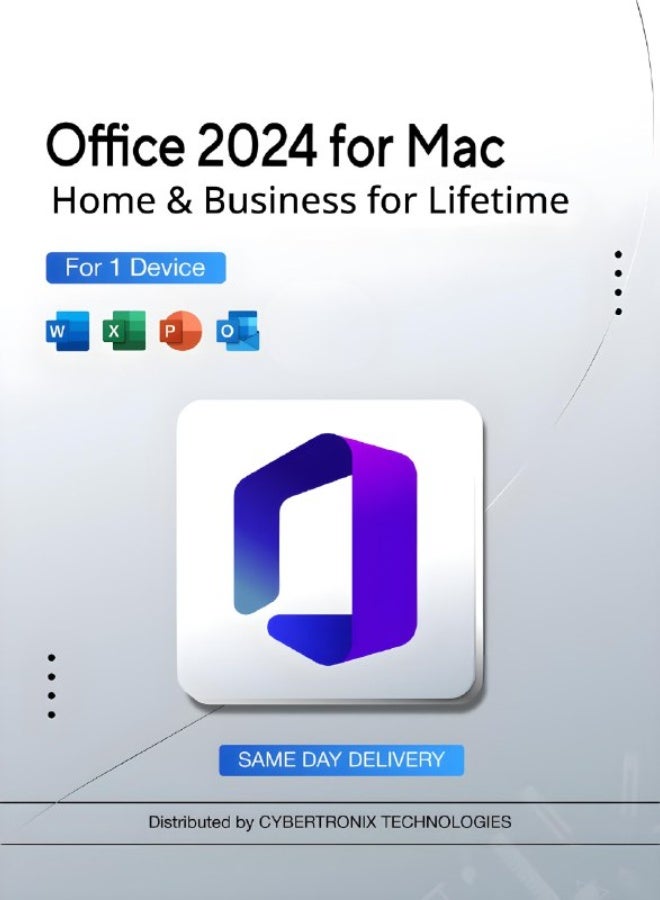 Office Microsoft Office 2024 for Mac | Home & Business | Lifetime Subscription for 1 Device | Digital License | Same Day Delivery