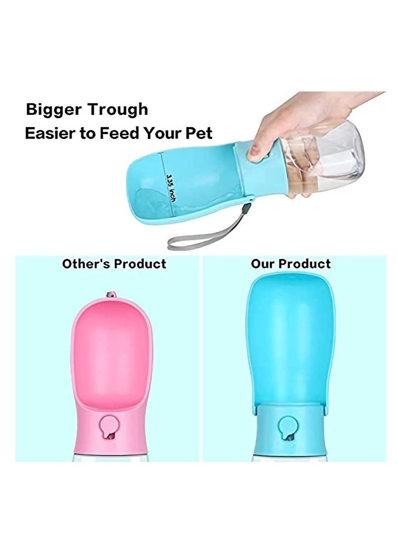 SYOSI Dog Water Bottle - Foldable Dog Water Dispenser for Walking, Portable Pet Water Bottle for Travel, BPA Free Water Bottle for Cat, Rabbit,Puppy and Other Animals(10 Oz)  - Image 3
