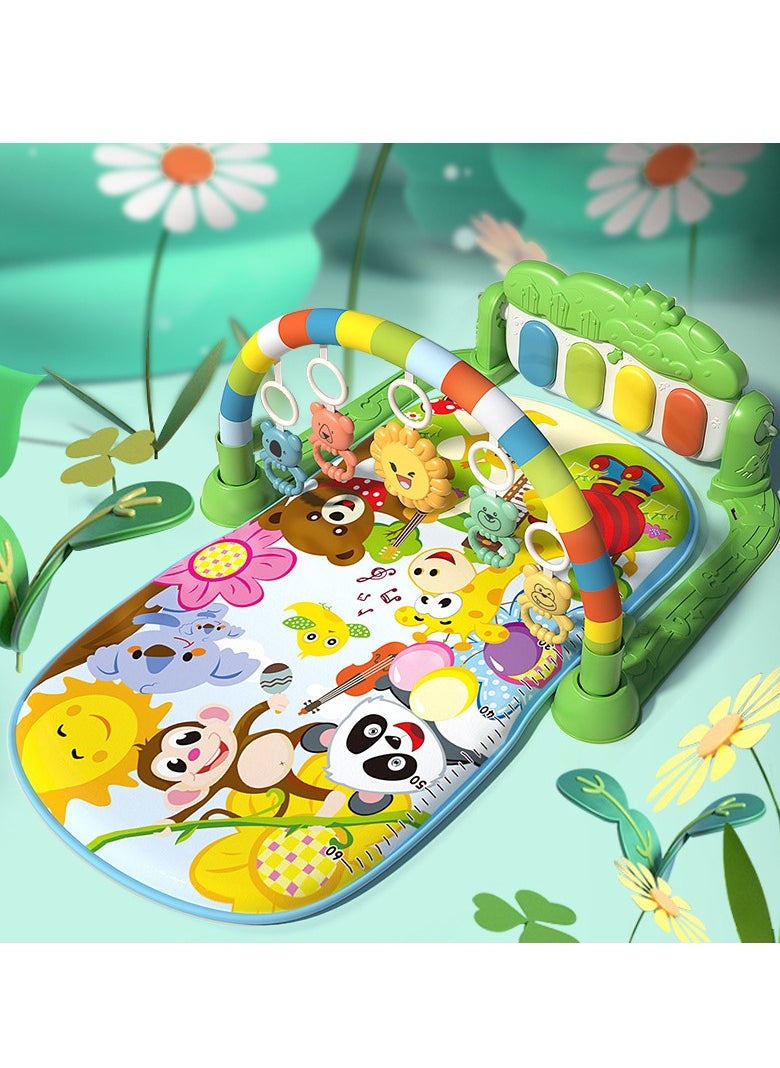 GUDOO - Foot Play Piano Musical Lullaby Baby Activity Playmat Gym Toy Soft Baby Play Mat - Image 1