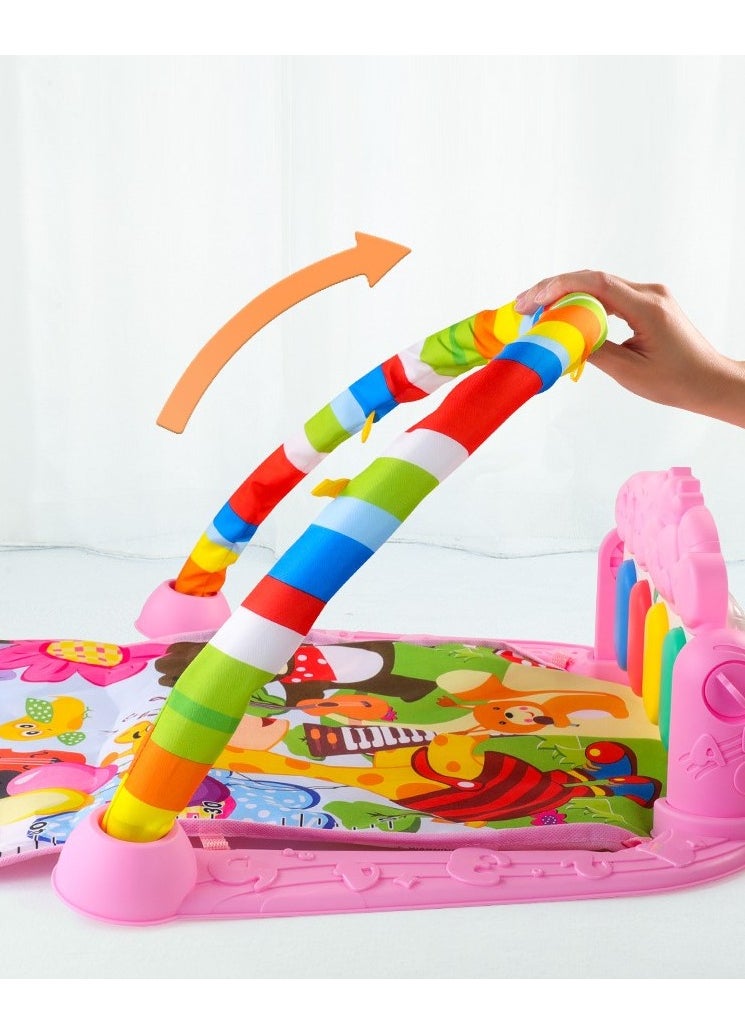 GUDOO - Foot Play Piano Musical Lullaby Baby Activity Playmat Gym Toy Soft Baby Play Mat - Image 1