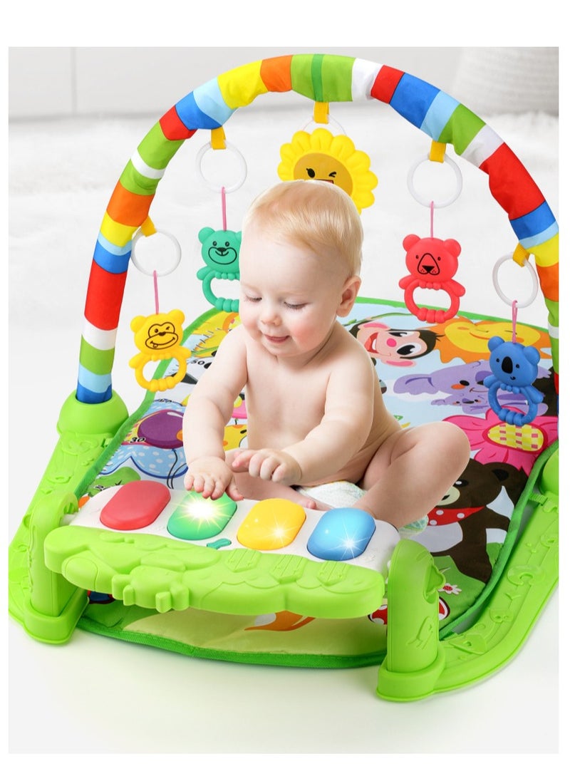 GUDOO - Foot Play Piano Musical Lullaby Baby Activity Playmat Gym Toy Soft Baby Play Mat - Image 1