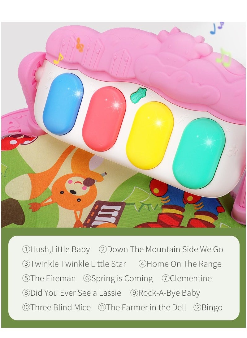 GUDOO - Foot Play Piano Musical Lullaby Baby Activity Playmat Gym Toy Soft Baby Play Mat - Image 1