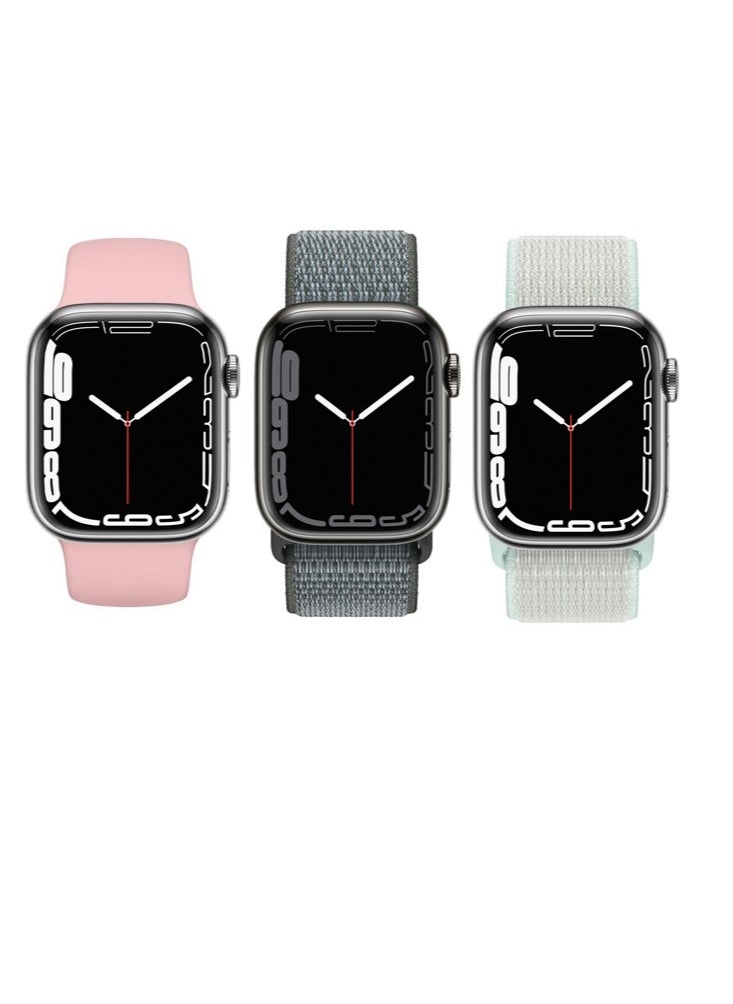 بيرفيي 3 قطع لتبديل سوار الساعة لساعة Apple Watch بأحجام 41/40/38 ملم من السلسلة 8/7/6/5/4/SE.  - Image 1