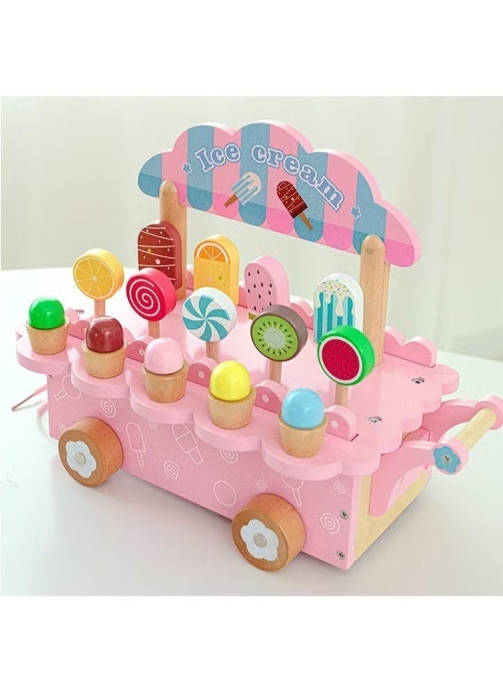 MOSH Pink Ice Cream Toy Playset - Pretend Play Food Kitchen Set for Kids, Educational & Creative Role Play Toys for Girls & Boys (3+ Years) - Perfect Birthday Gift - Image 5