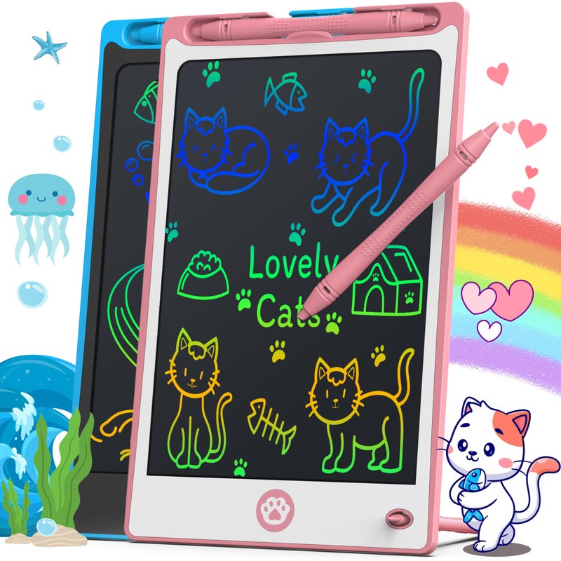 Hockvill LCD Writing Tablet for Kids 88 Inch Toys for Girls Boys Drawing Pad for 3 4 5 6 7 Year Old Kid Toddler Magnetic Doodle Board Travel Essential Christmas Birthday for Children BluePink - Image 2