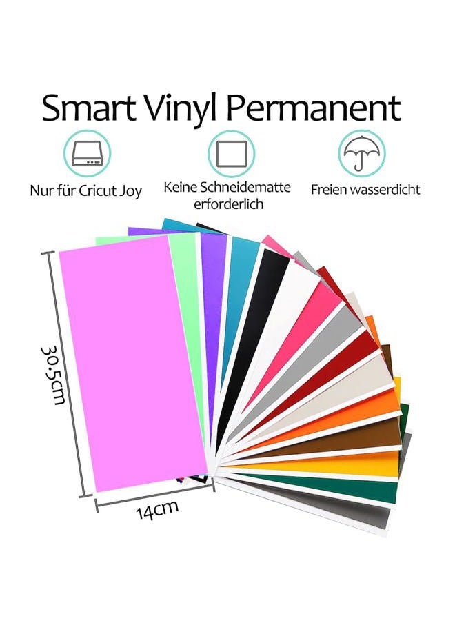 TAOYIO Smart Adhesive Vinyl Permanent Cricut Joy Film: 5.5 X 12 in （18 Packs） Craft Transfer Vinyl Film Plotter Set for Laptops, Phones, Walls - Image 2